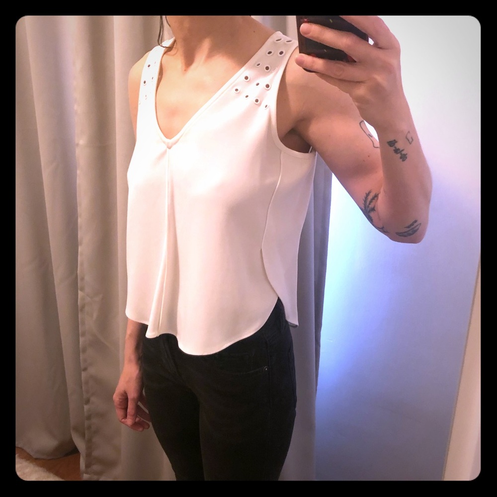 Derek Lam 10 Crosby | White Sleeveless Top
